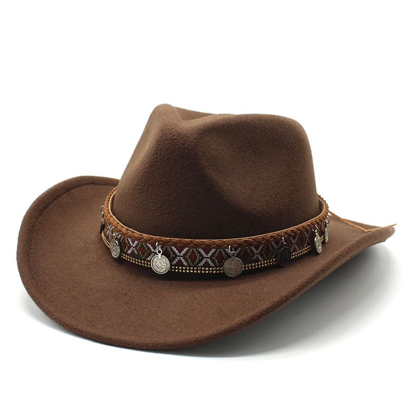 The Rawlins – Patterned Band Black Cowboy Hat
