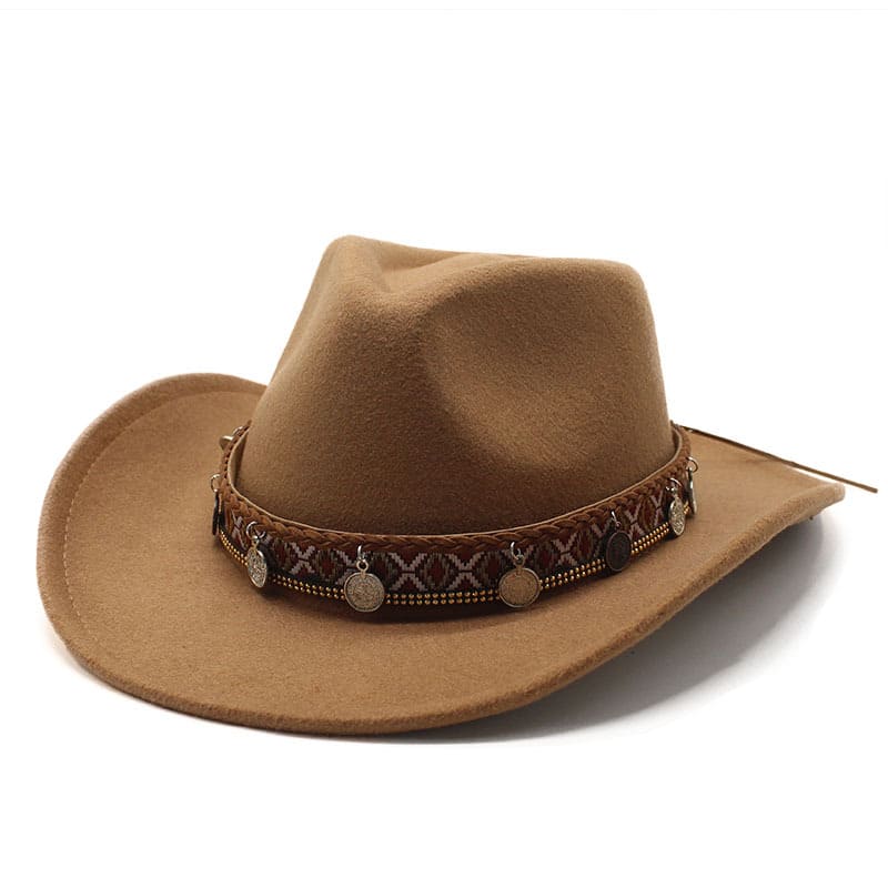 The Rawlins – Patterned Band Black Cowboy Hat