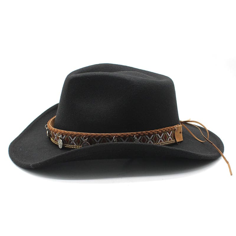 The Rawlins – Patterned Band Black Cowboy Hat