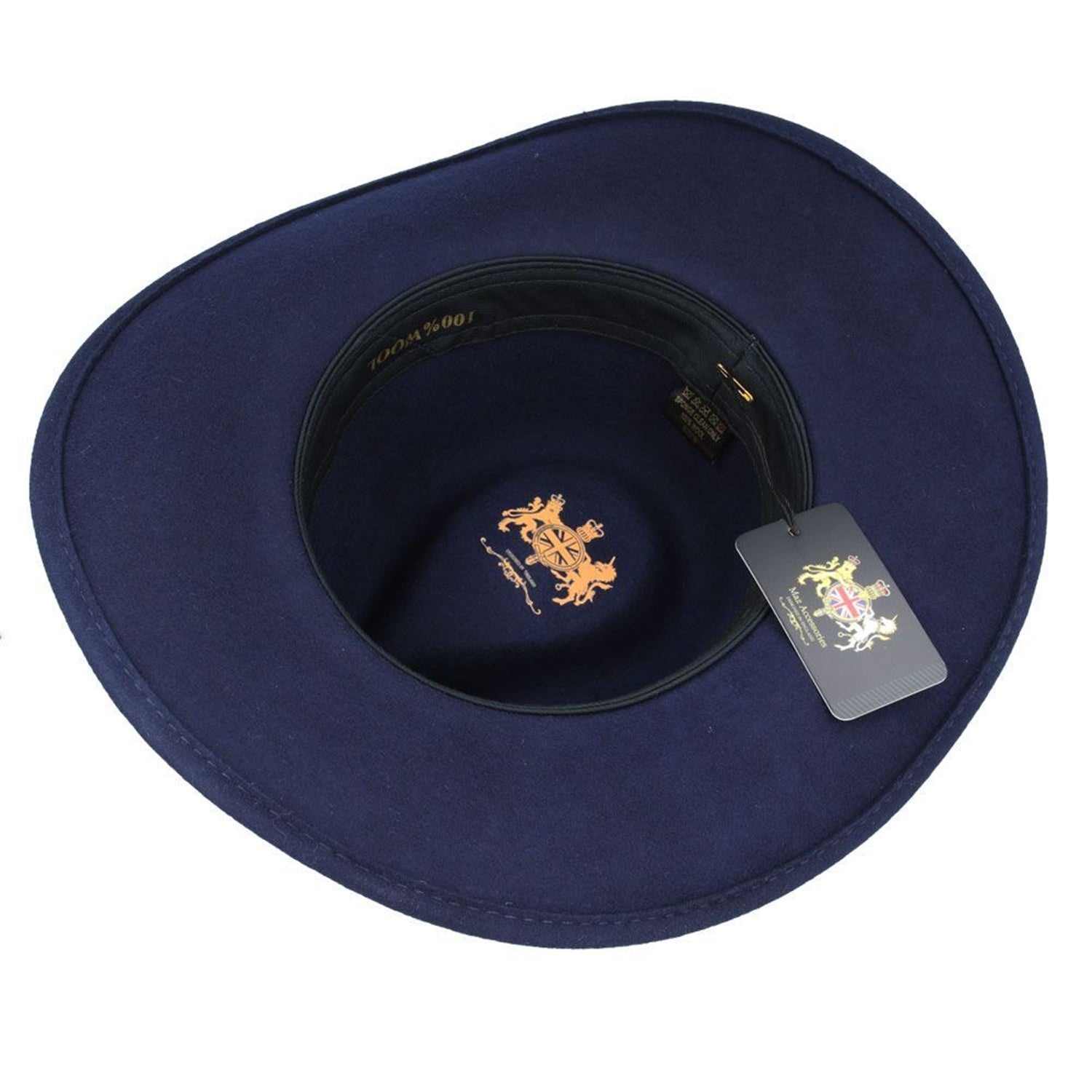 The Montana – Navy Wide Brim Wool Cowboy Hat