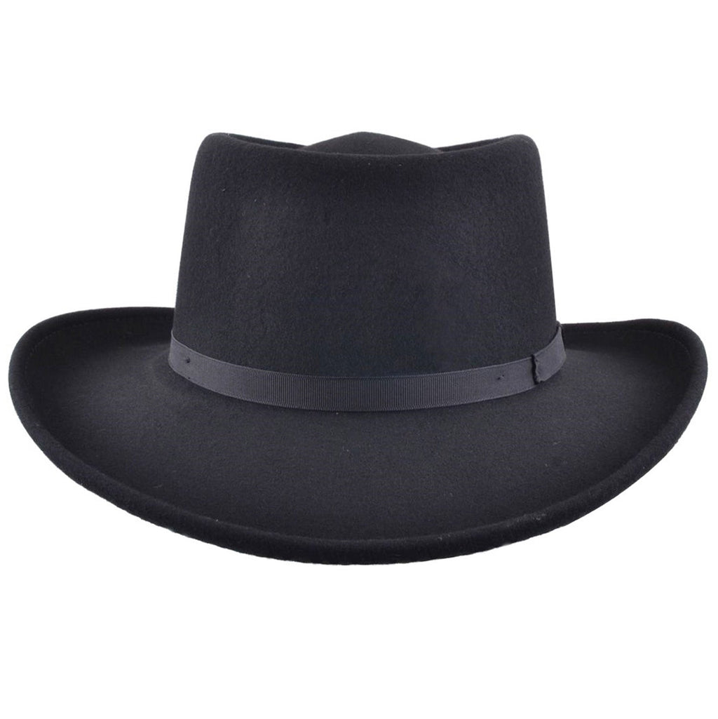 The Cassidy – Black Wool Gambler Hat