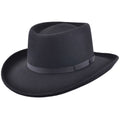 The Cassidy – Black Wool Gambler Hat