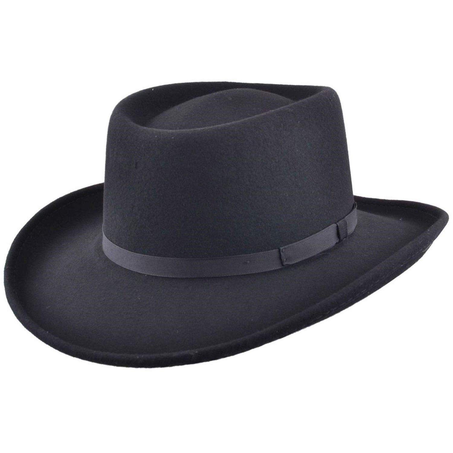 The Cassidy – Black Wool Gambler Hat