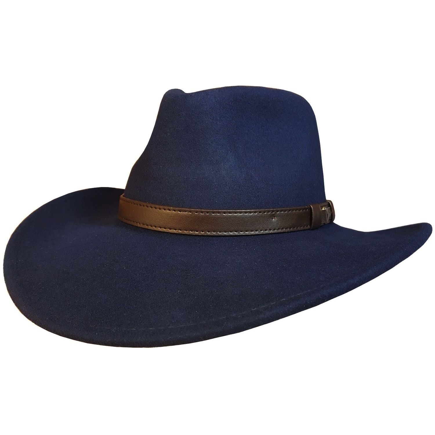 The Montana – Navy Wide Brim Wool Cowboy Hat