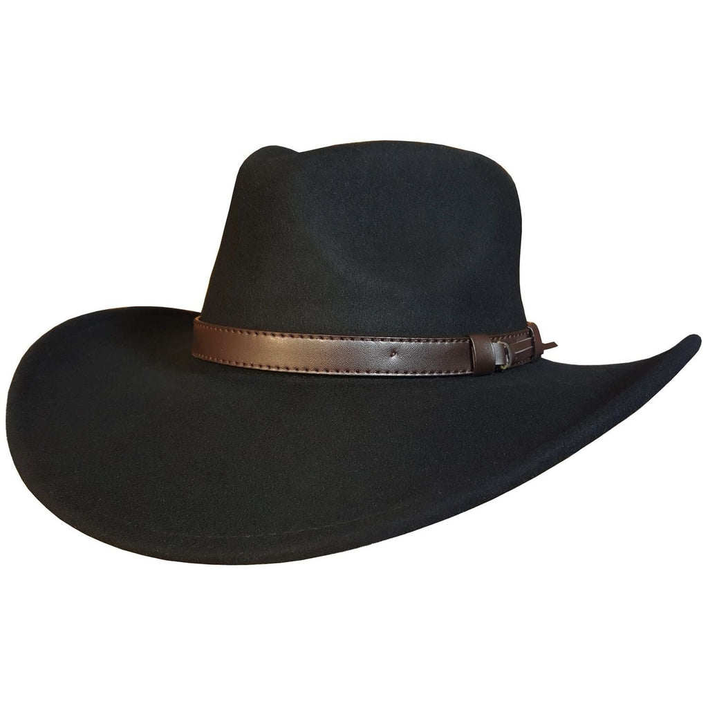 The Black Canyon – Black Wide Brim Wool Cowboy Hat