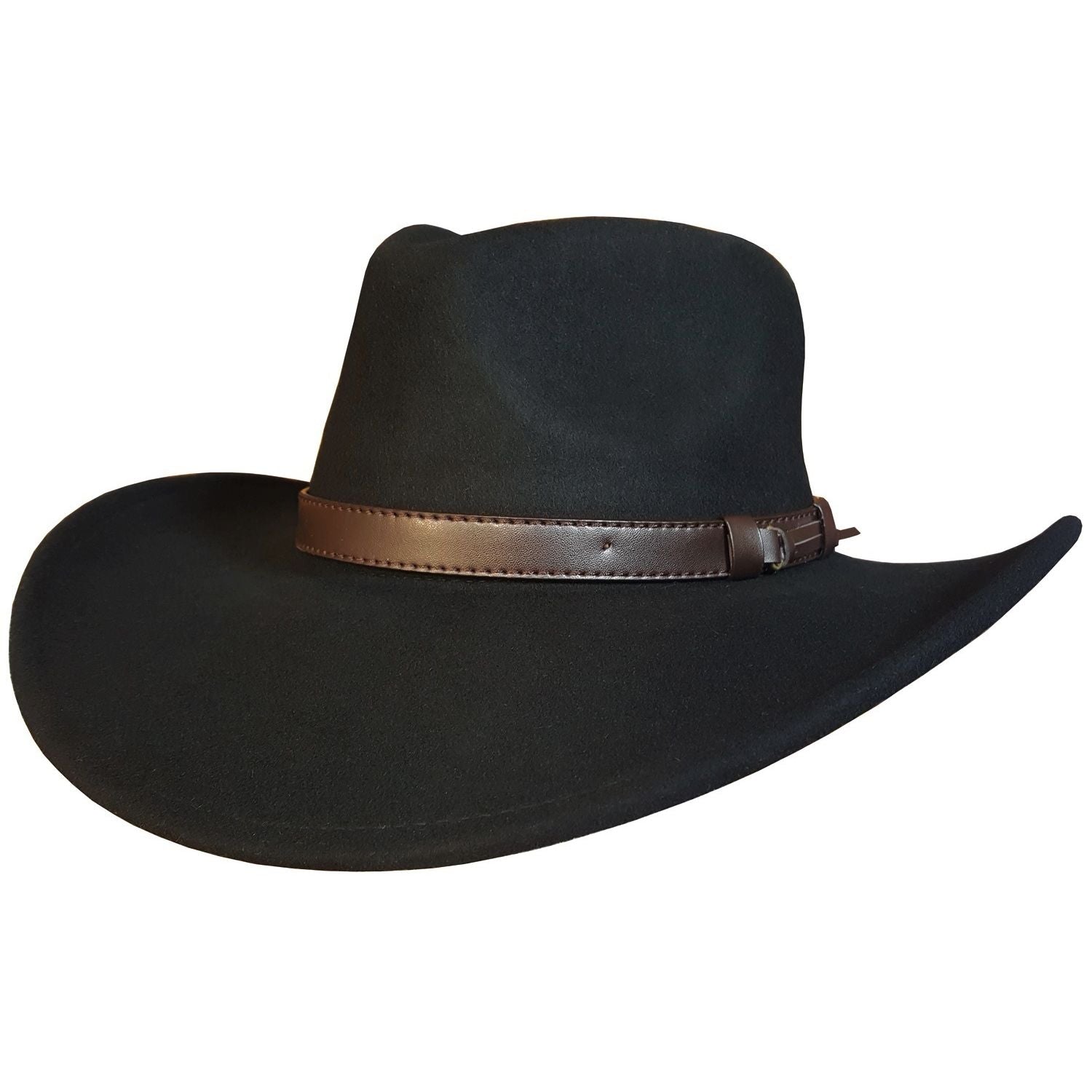 The Black Canyon – Black Wide Brim Wool Cowboy Hat