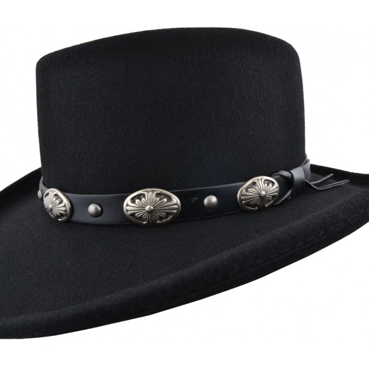 The Sundance – Black Concho Band Gambler Hat