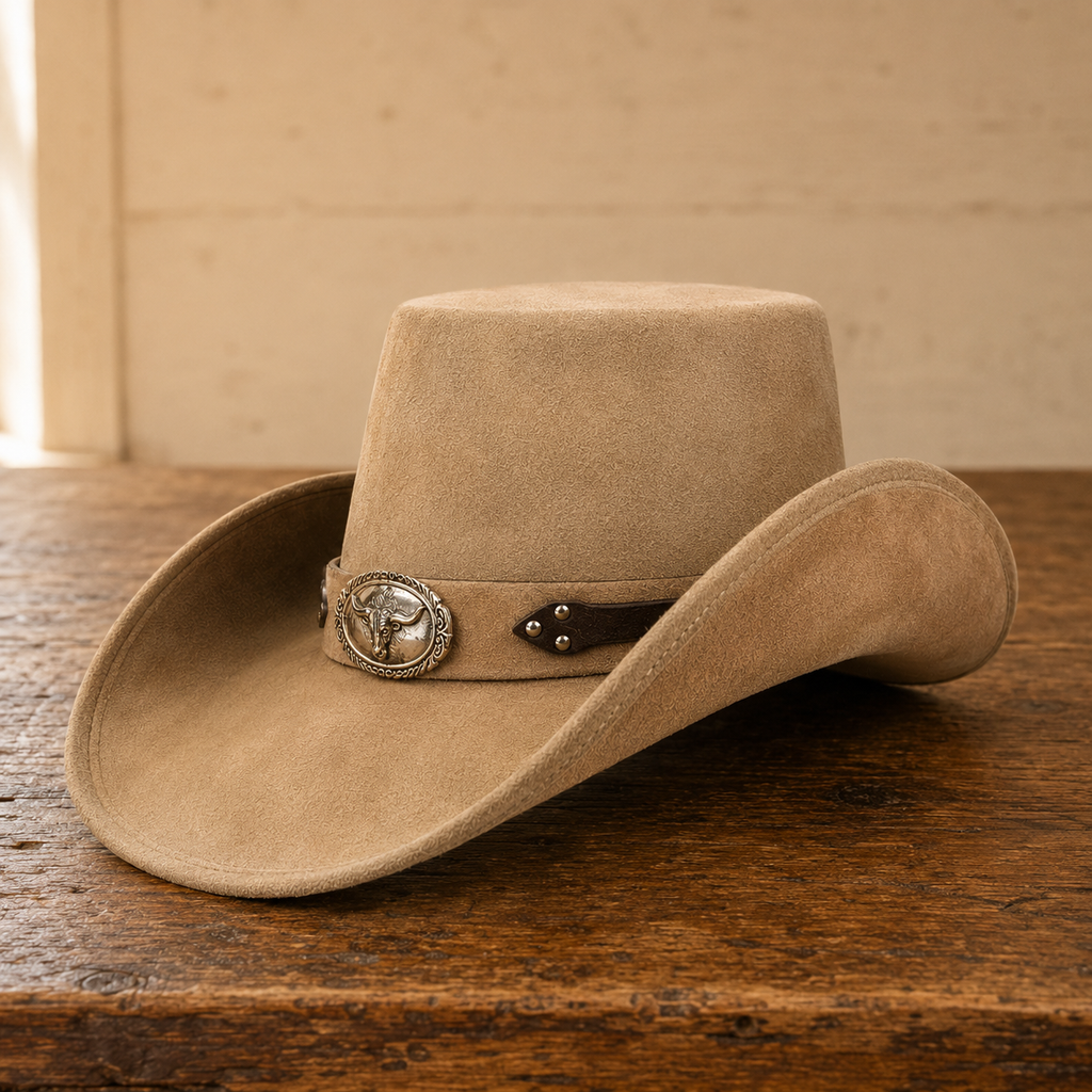 The Sheridan – Tan Leather Cowboy Hat