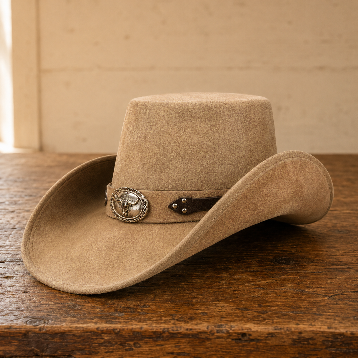 The Sheridan – Tan Leather Cowboy Hat